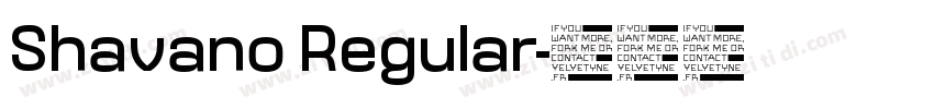 Shavano Regular字体转换